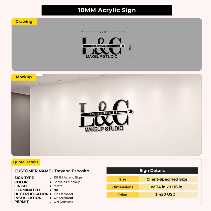 Custom Signs For Tatyana Esposito