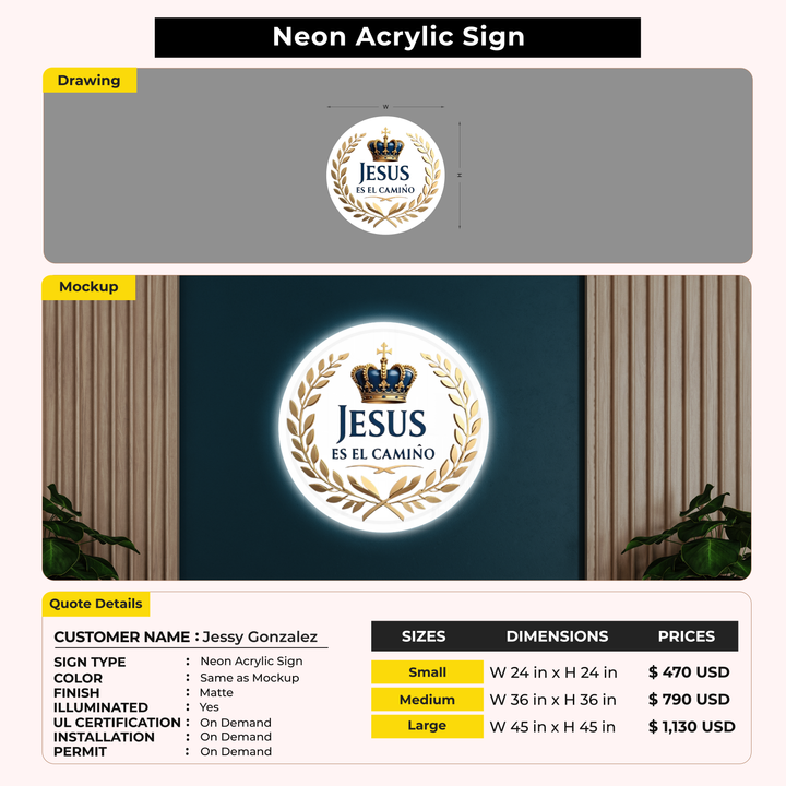 Custom Signs for Jessy Gonzalez