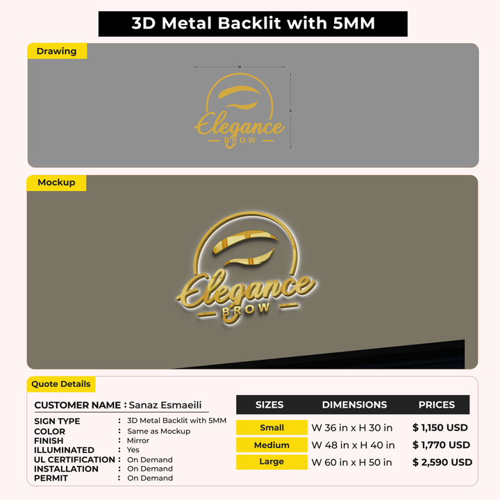Custom Signs for Sanaz Esmaeili