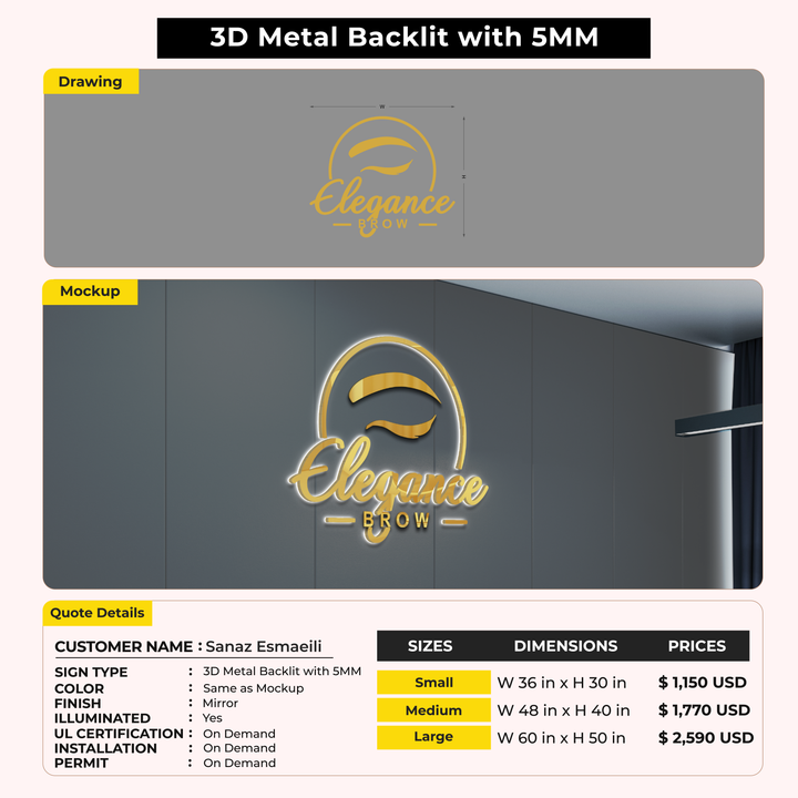 Custom Signs for Sanaz Esmaeili