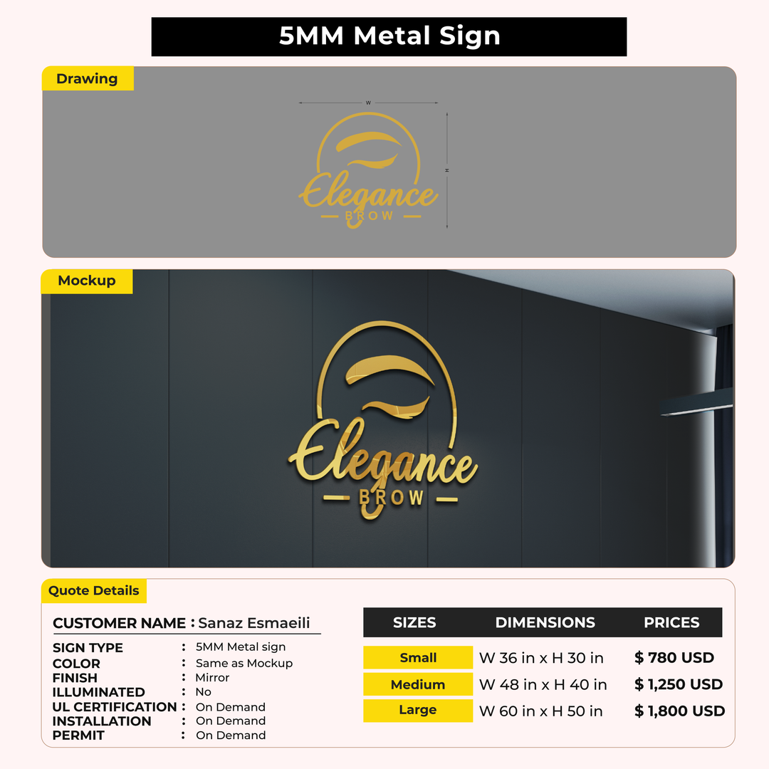 Custom Signs for Sanaz Esmaeili