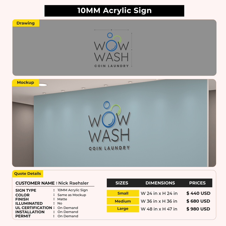 Custom Signs for Nick Raehsler