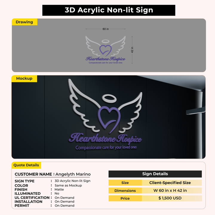 Custom Signs for Angelyth Marino