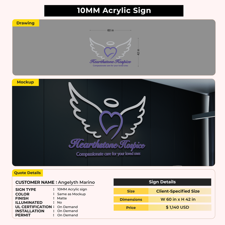 Custom Signs for Angelyth Marino