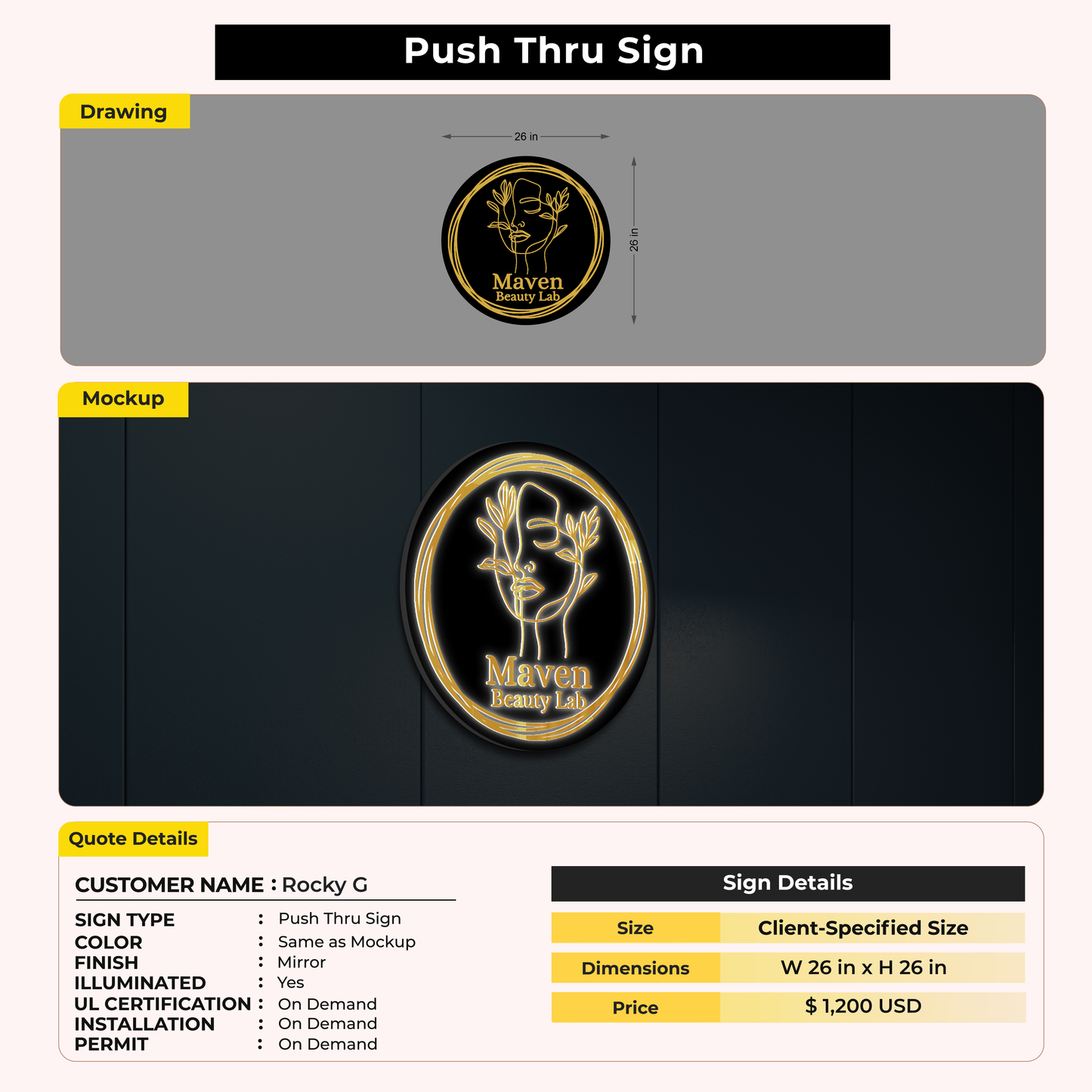 Custom Signs For Rocky G