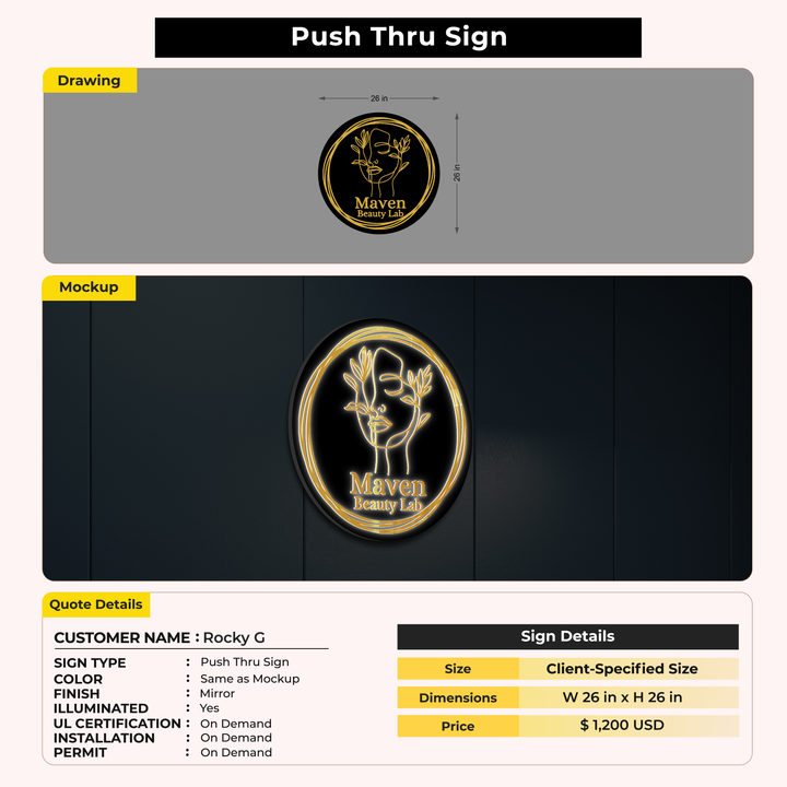 Custom Signs For Rocky G