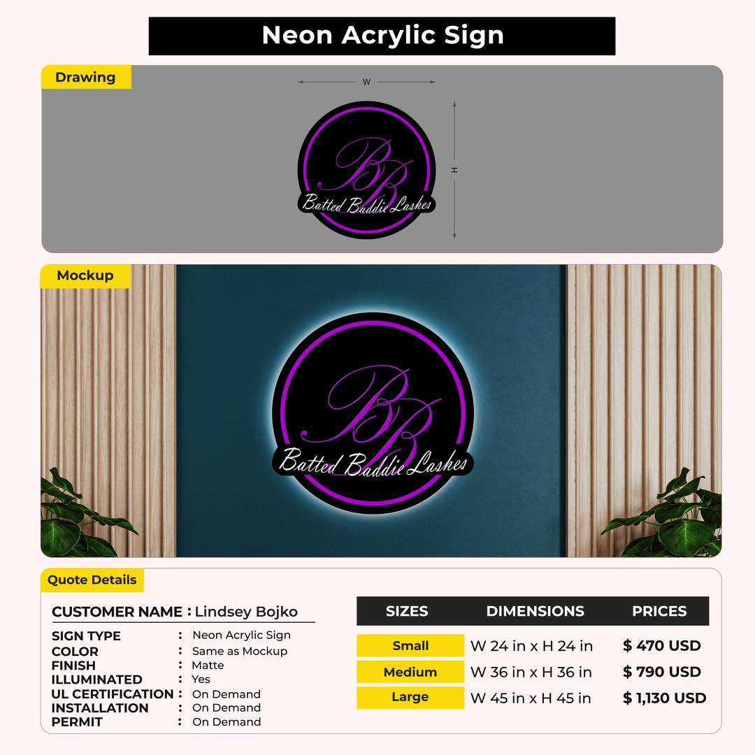 Custom Signs for Lindsey Bojko