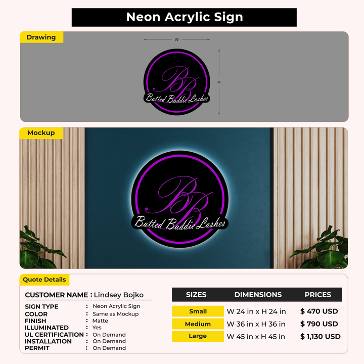 Custom Signs for Lindsey Bojko