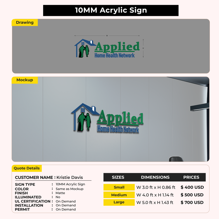 Custom Signs for Kristie Davis