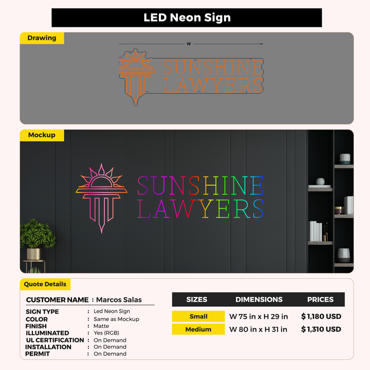 Custom Signs for Marcos Salas