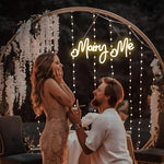 Marry Me Wedding LED Neon Sign by Neon.Shop Glowing In Wedding Arch 