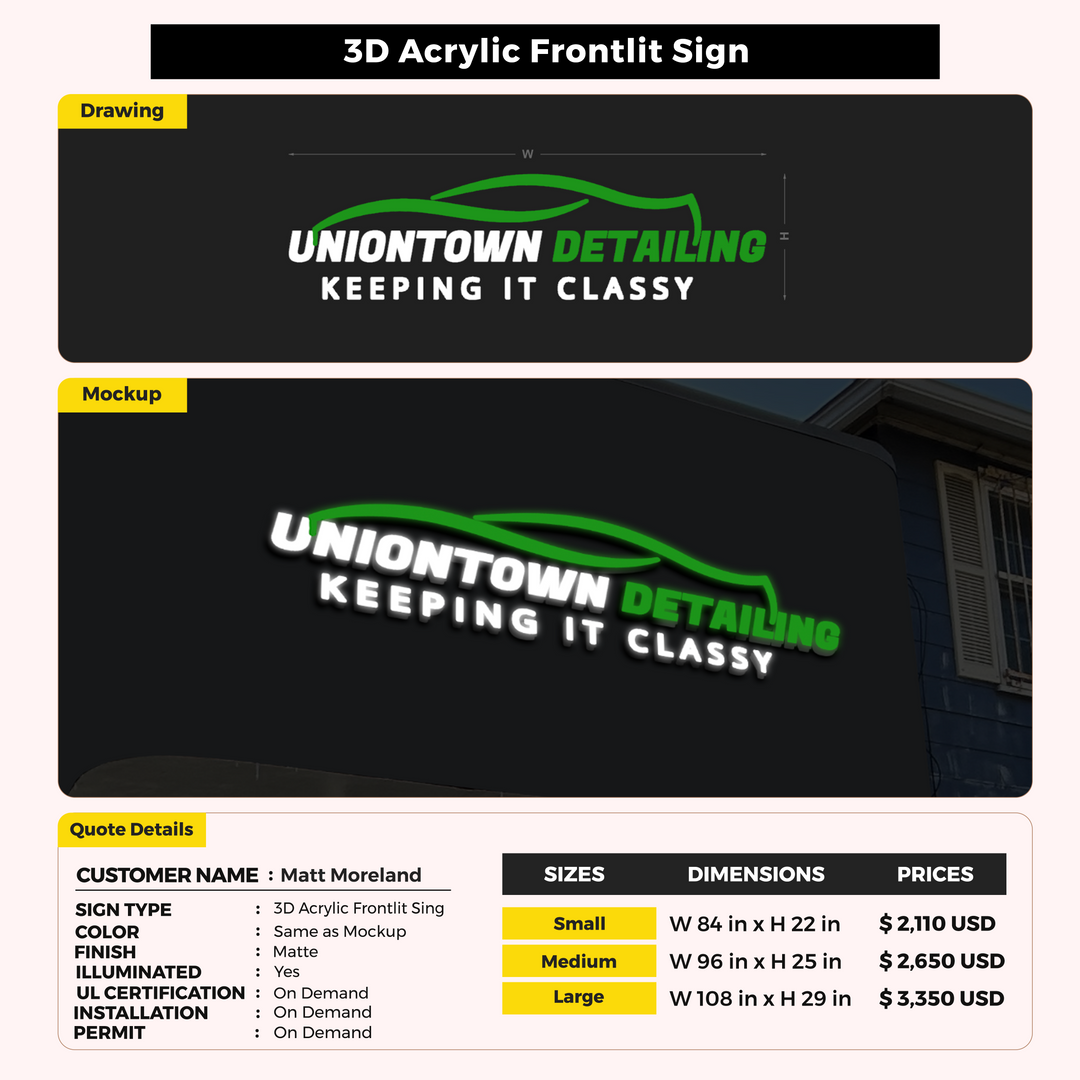 Custom Signs For Matt Moreland