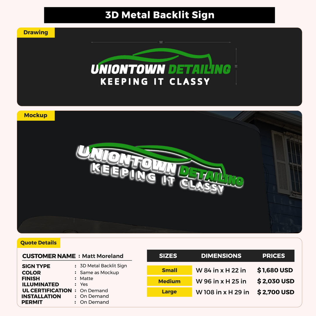 Custom Signs For Matt Moreland