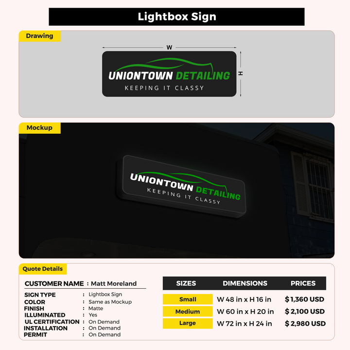 Custom Signs For Matt Moreland