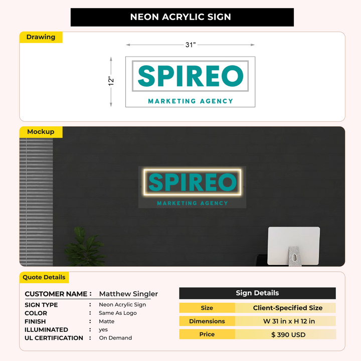 Custom Signs for Matthew Singler