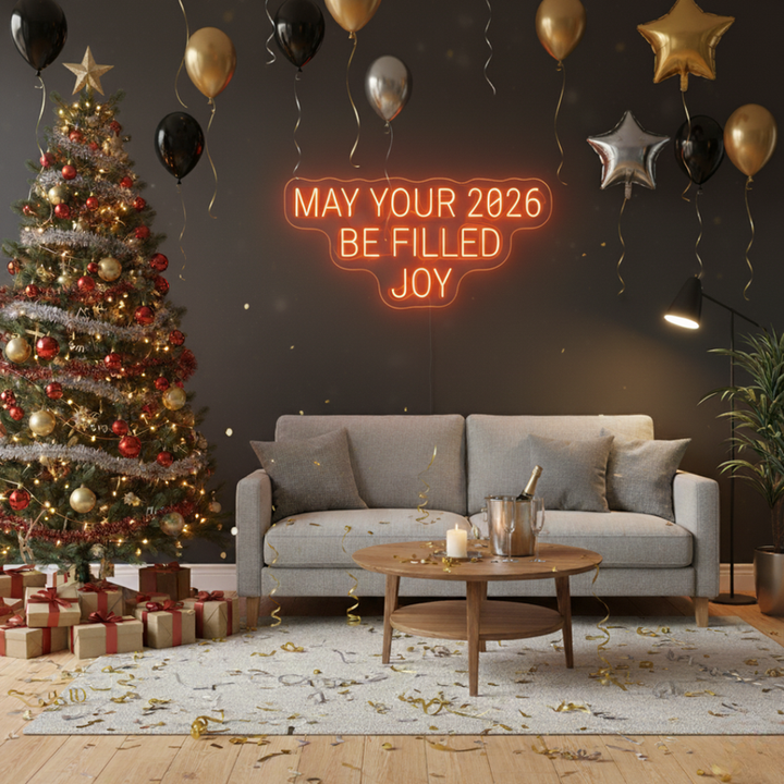 May Your 2026 Be Filled with Joy Neon Sign