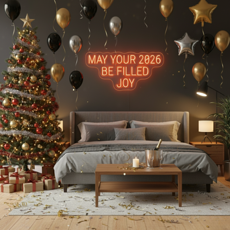 May Your 2026 Be Filled with Joy Neon Sign