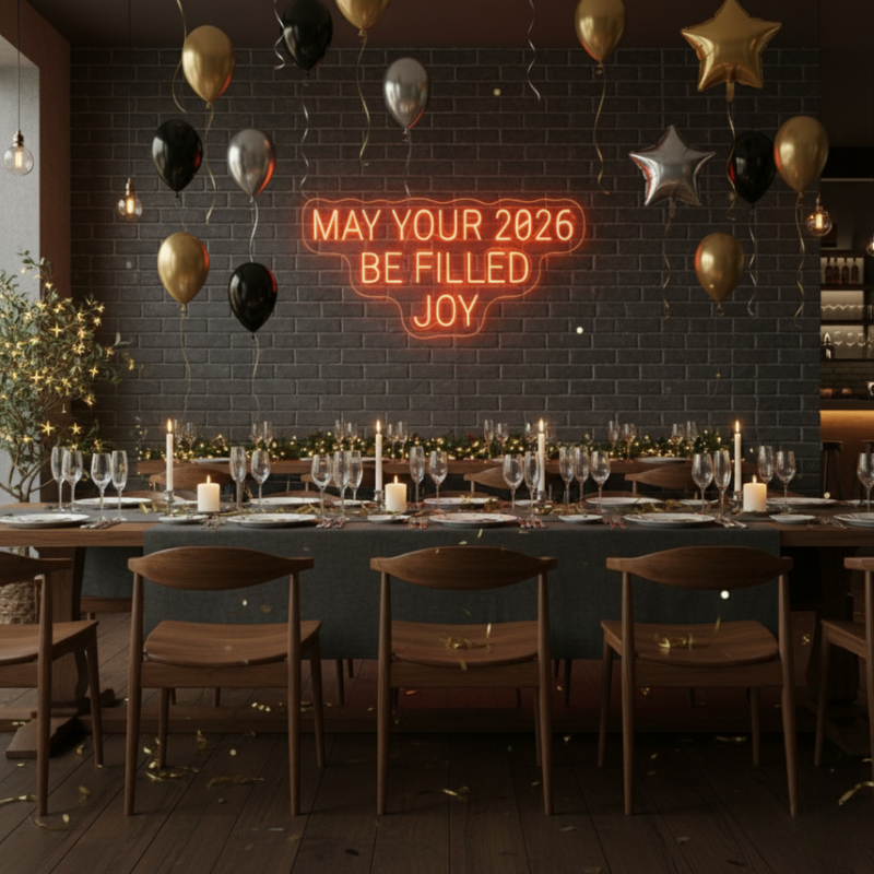 May Your 2026 Be Filled with Joy Neon Sign