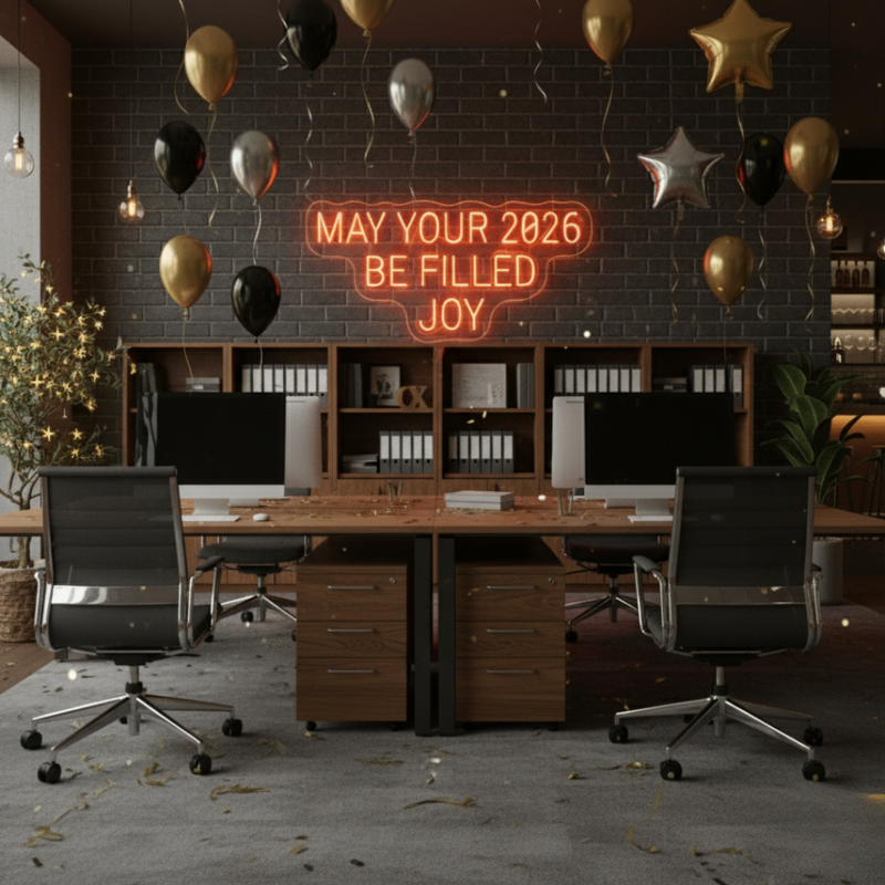 May Your 2026 Be Filled with Joy Neon Sign