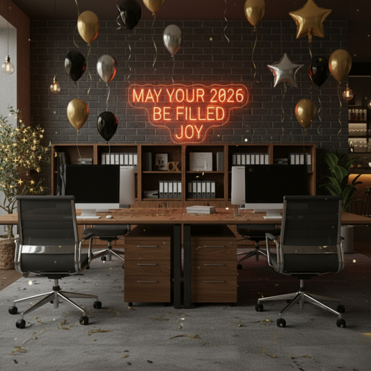 May Your 2026 Be Filled with Joy LED Neon Sign by Neon.Shop for festive décor