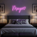 Maya LED Neon Sign, illuminated name wall décor by Neon.Shop, perfect for gifts, bedrooms, and events.
