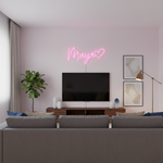 Maya LED Neon Sign, illuminated name wall décor by Neon.Shop, perfect for gifts, bedrooms, and events.”
