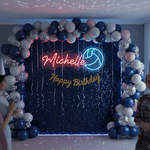Michelle Name LED Neon Sign in customizable LED tubing, personalized wall-mounted name light décor by Neon.Shop for bedrooms, events, and gifts.
