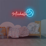 Michelle Name LED Neon Sign in customizable LED tubing, personalized wall-mounted name light décor by Neon.Shop for bedrooms, events, and gifts.