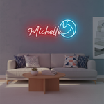 Michelle Name LED Neon Sign in customizable LED tubing, personalized wall-mounted name light décor by Neon.Shop for bedrooms, events, and gifts.
