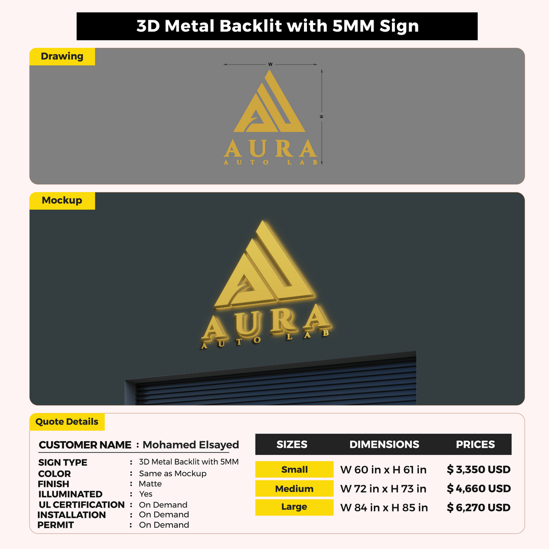 Custom Signs For Mohamed Elsayed