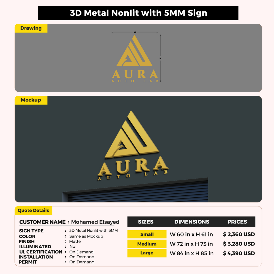 Custom Signs For Mohamed Elsayed