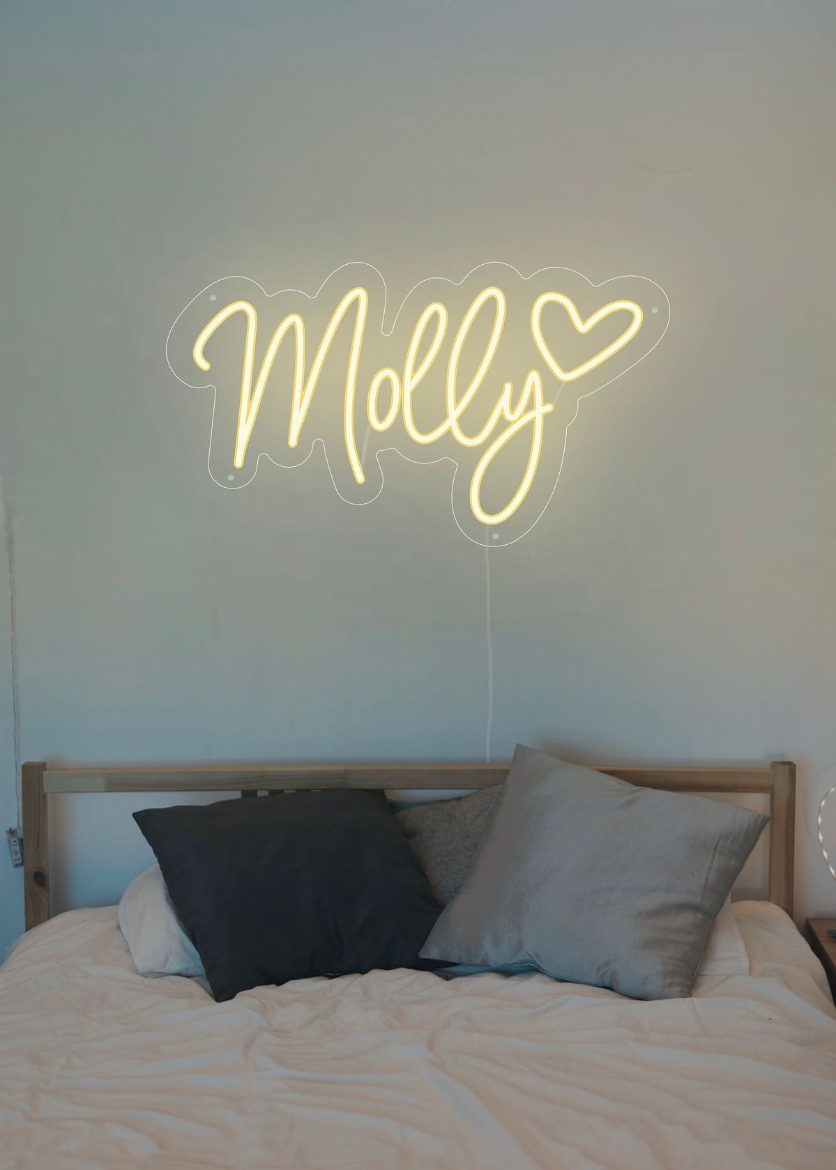 Molly Name LED Neon Sign  personalized wall-mounted name light décor by Neon.Shop for bedrooms, events, and gifts.