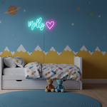 Molly Name LED Neon Sign  personalized wall-mounted name light décor by Neon.Shop for bedrooms, events, and gifts.