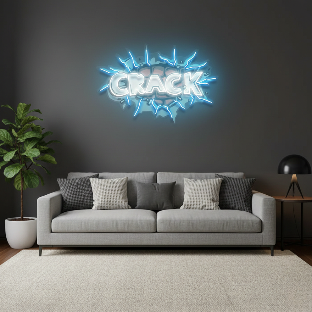 Monkey Logo Hotdog UV Art LED neon sign with playful monkey holding hotdog illustration glowing in vibrant colors by Neon.Shop