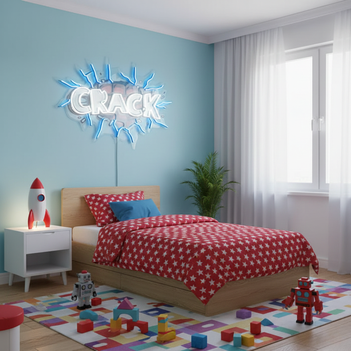 Monkey Logo Hotdog UV Art LED neon sign with playful monkey holding hotdog illustration glowing in vibrant colors by Neon.Shop