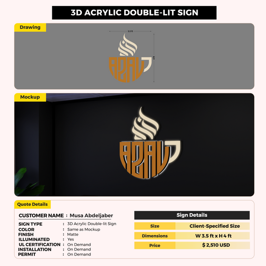 Custom Signs For Musa Abdeljaber