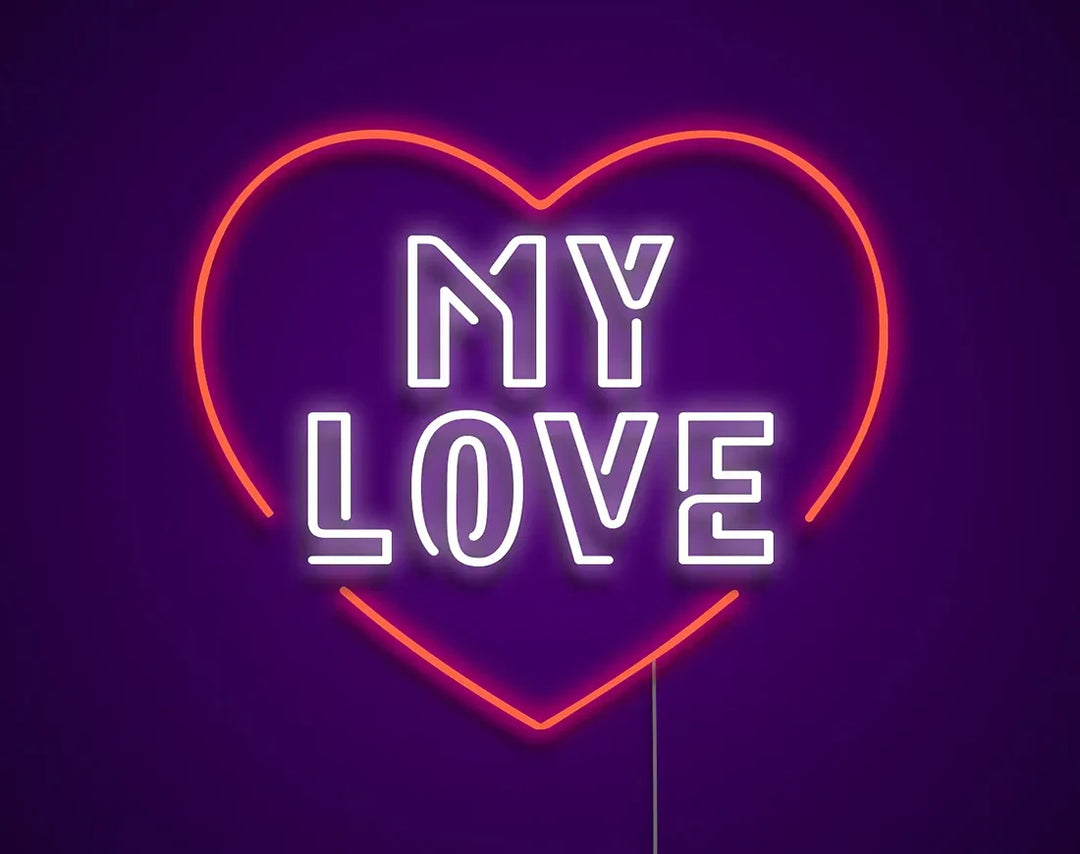 My Love Valentine's Day Neon Sign by manhattanneons.com – A bright declaration of love in neon.