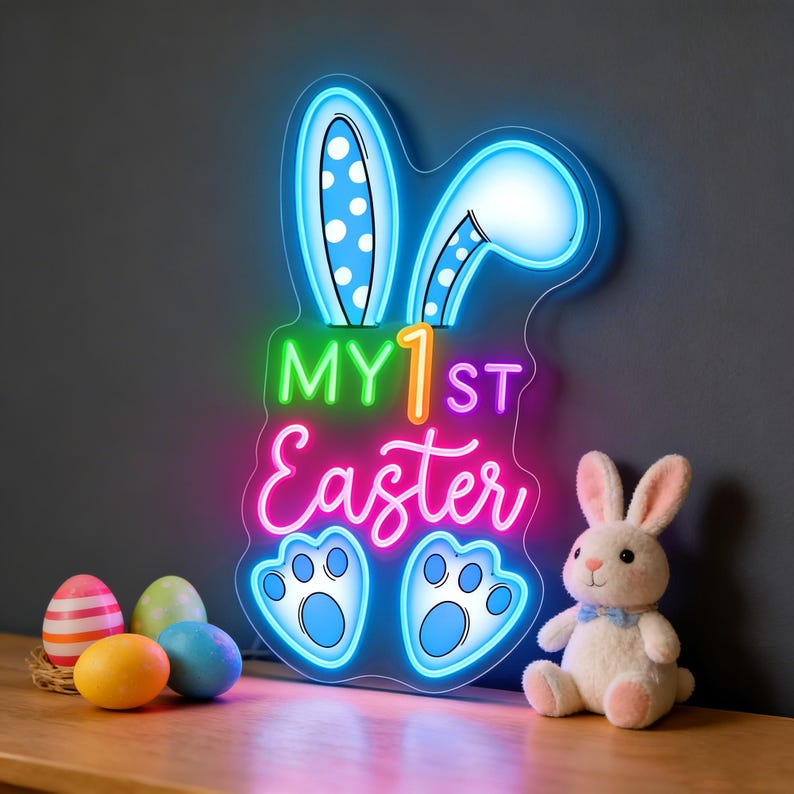 My 1st Easter neon sign for nursery or party decoration Neon.Shop