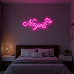 Nayeli Name LED Neon Sign in premium LED tubing, custom wall-mounted décor by Neon.Shop for home and parties.