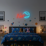 Neil LED Neon Sign, illuminated wall décor by Neon.Shop for bedrooms, offices, and celebrations