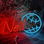 Neil LED Neon Sign, illuminated wall décor by Neon.Shop for bedrooms, offices, and celebrations.