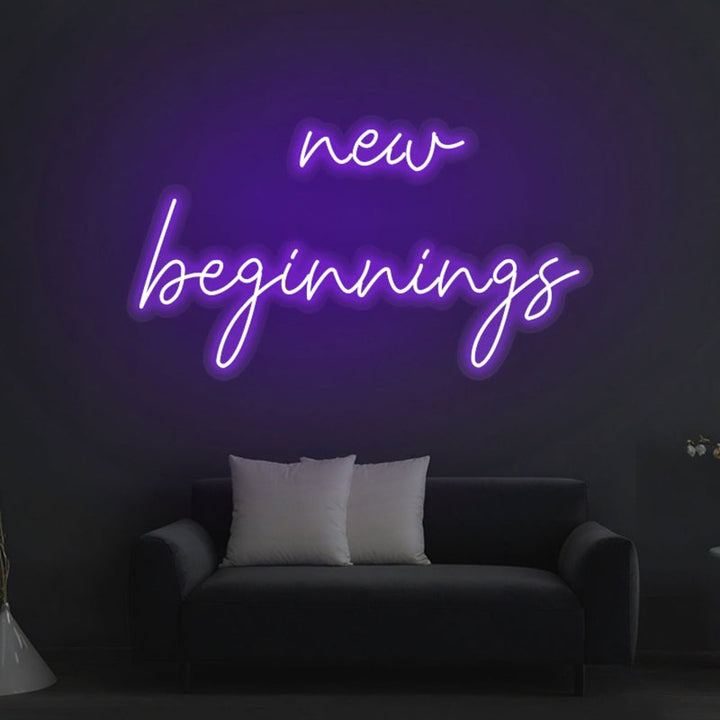 New Beginnings Neon Sign for home or office décor by Neon.Shop