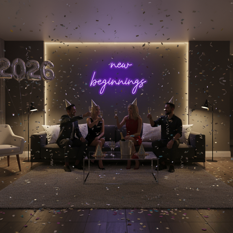 New Beginnings Neon Sign for home or office décor by Neon.Shop