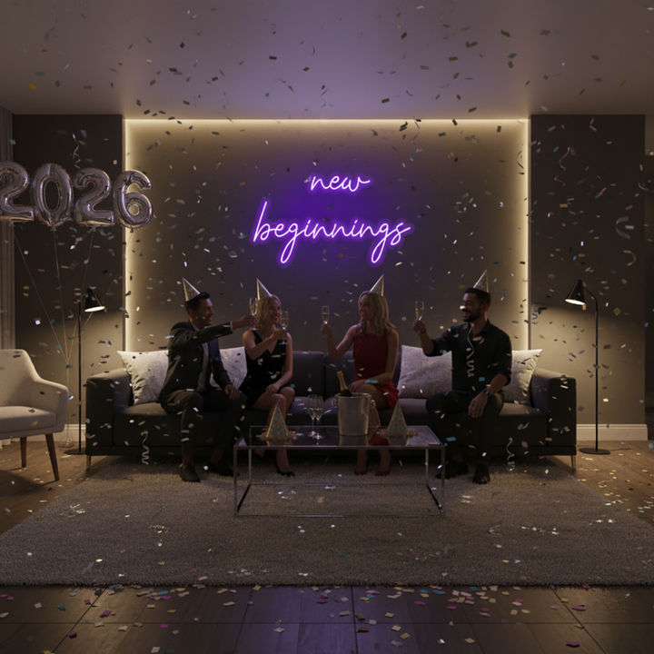 New Beginnings Neon Sign for home or office décor by Neon.Shop