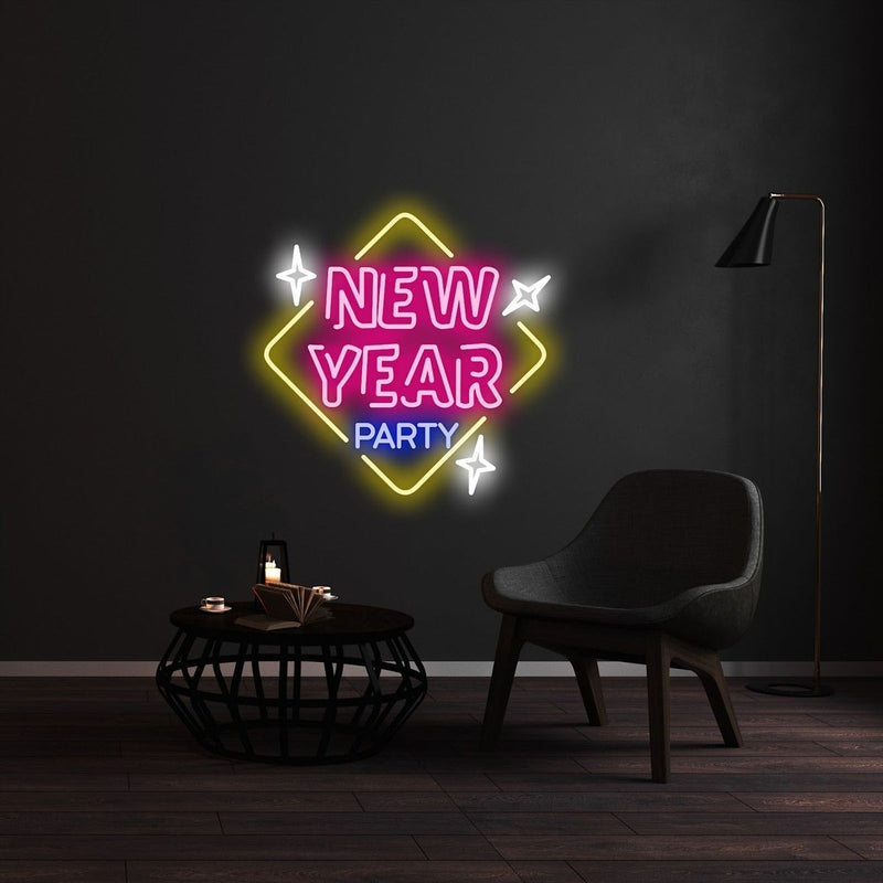 New Year Party LED Neon Sign by Neon.Shop for festive décor