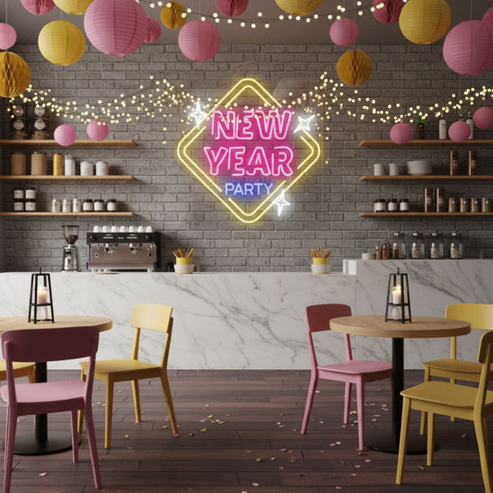 New Year party Neon sign