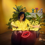 New Year Same Hot Mess Neon Sign by Neon.Shop Glowing in a Vibrant LED Lights 