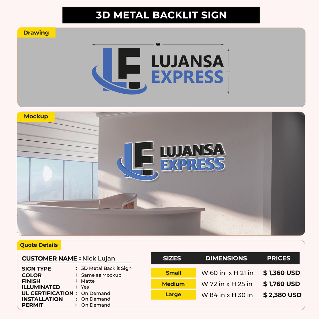 Custom Signs For Nick Lujan