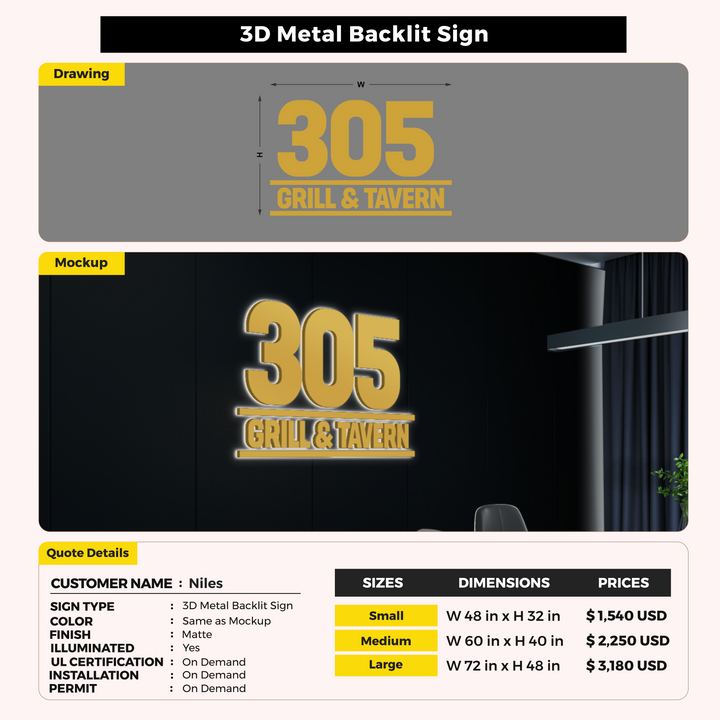 Custom Signs For Niles