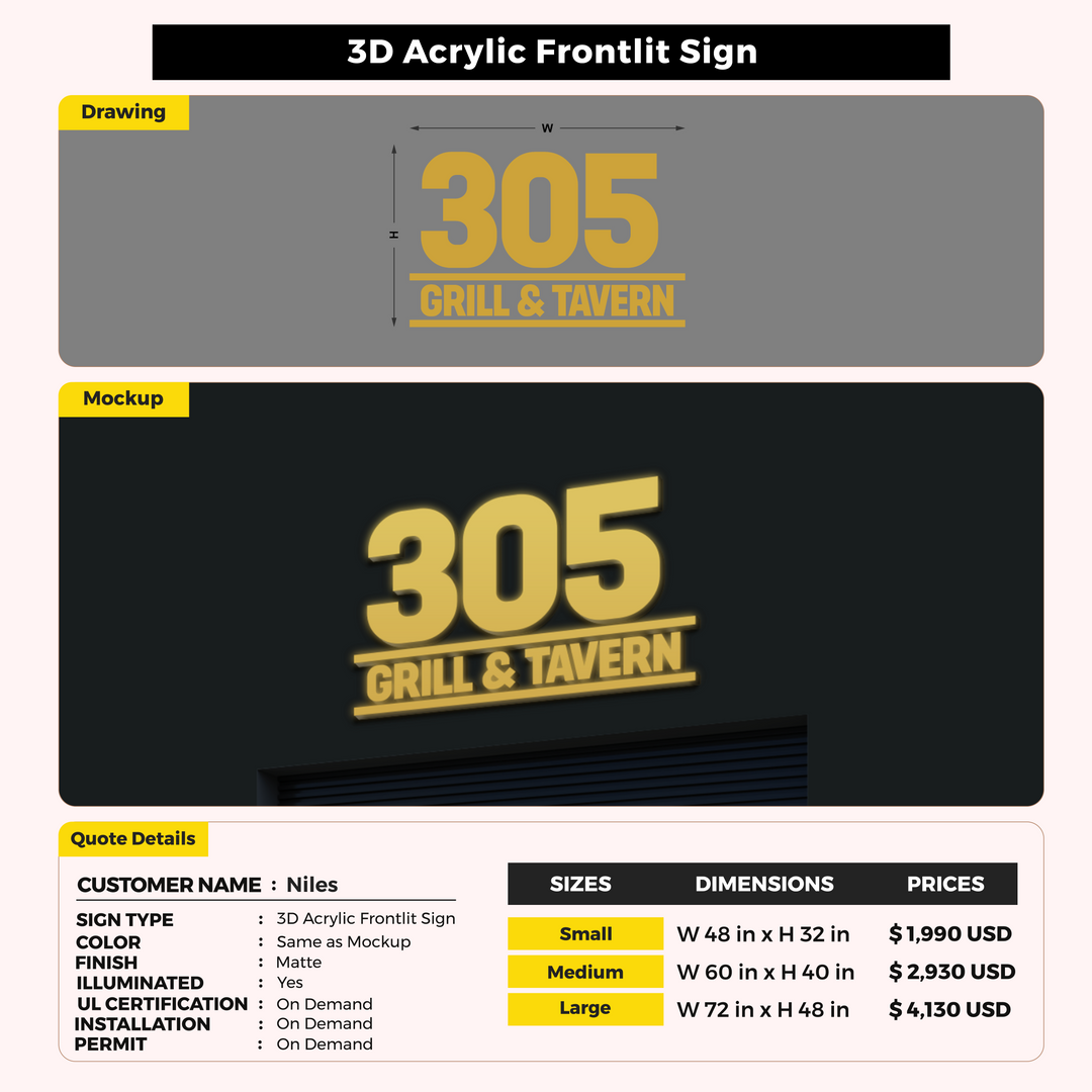 Custom Signs For Niles